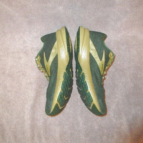 Brooks Womens Launch 7 Run Lucky Sneakers Size 7.5 Shoes Gold Eden Green LE - Picture 8 of 11